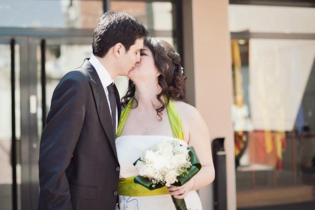 First kiss as married couple