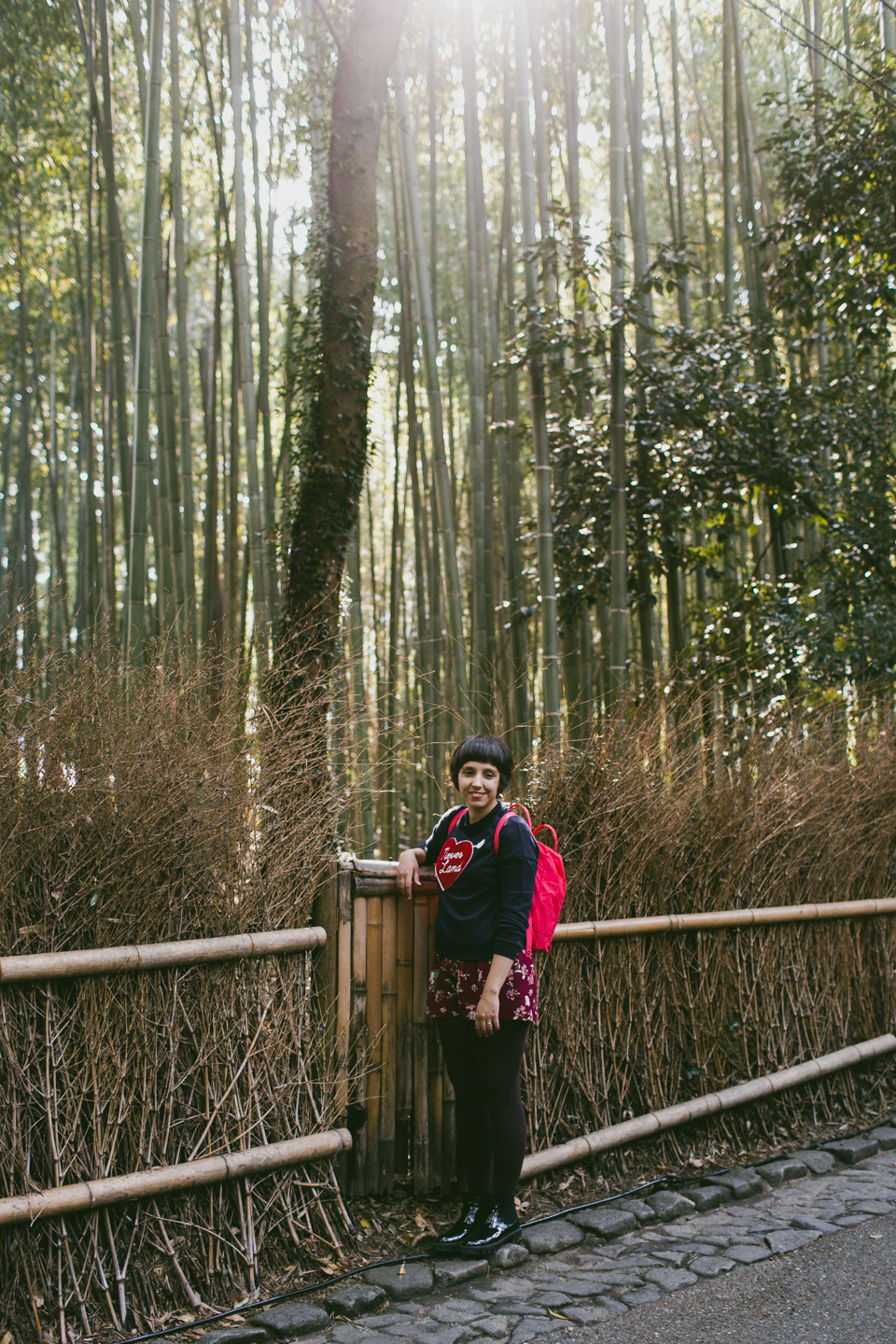 Arashiyama bamboo forest - The cat, you and us