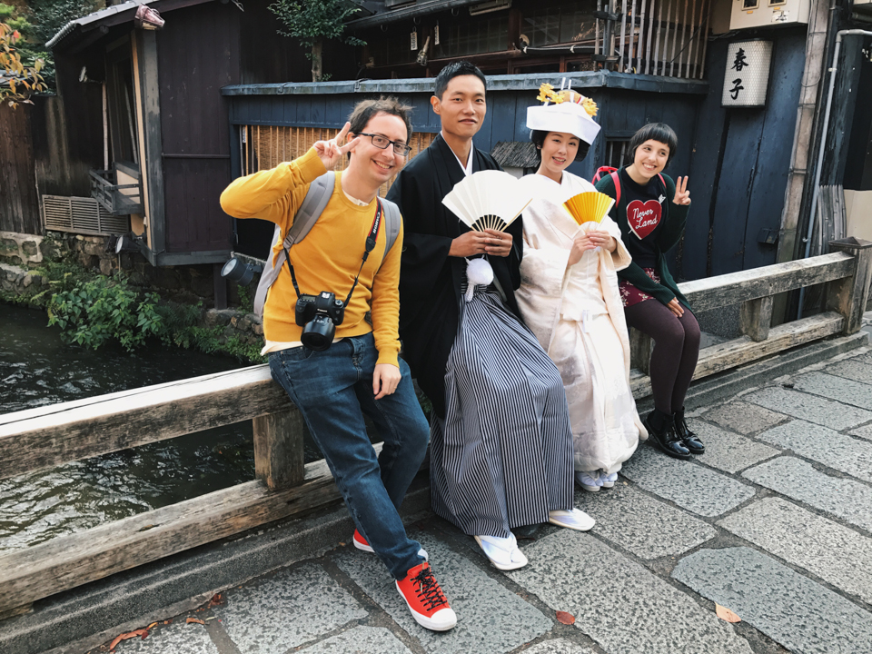 Us in Kyoto by a Japanese local - The cat, you and us