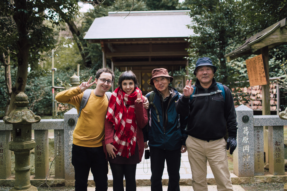 Us in Kamakura by a Japanese local - The cat, you and us